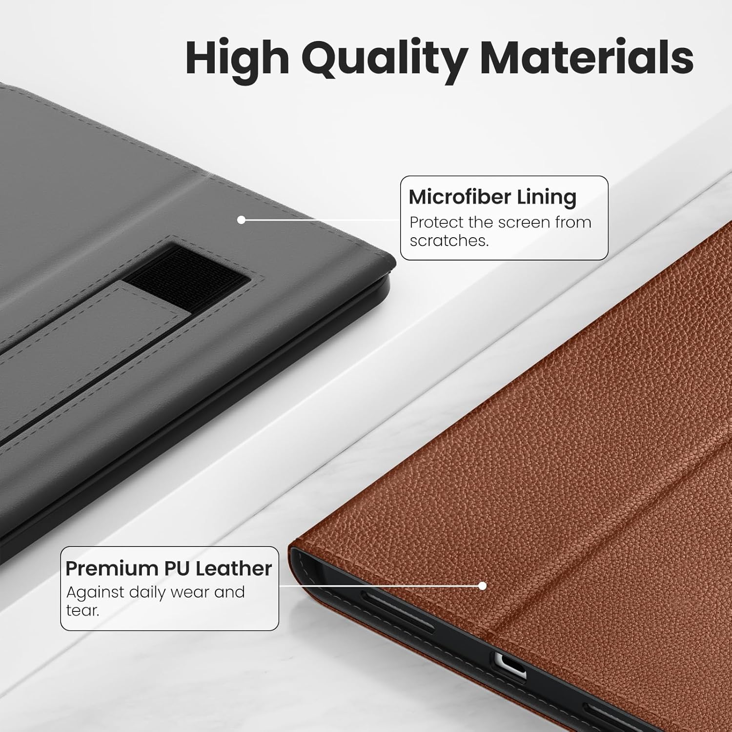 DTTO for iPad 10th Generation Case 10.9 Inch 2022, Premium Classic Leather Folio Standing Cover for 10th Gen iPad 2022, iPad Case 10th Generation with Pencil Holder, Auto Wake/Sleep, Brown