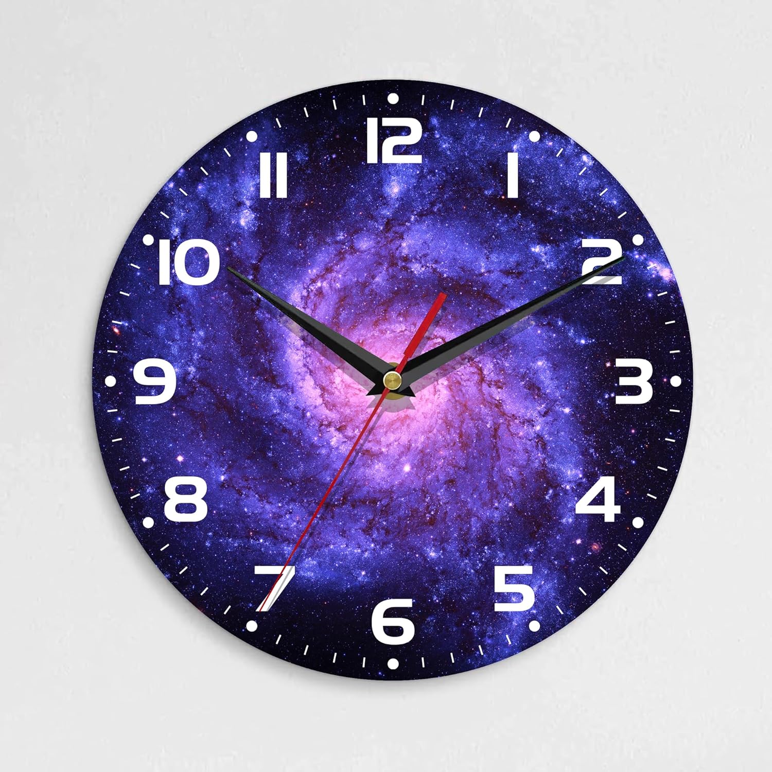 Wall Clock, 10 Inch Silent Non-Ticking Home Kitchen Decor, Battery Operated for Bathroom Bedroom Living Room Office(Cute Black Cats Paws)