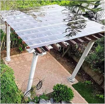 1mm Polycarbonate Roofing Sheet,Pc Transparent Durable Panel,Clear Polycarbonate Roofing Sheet,Rainproof Greenhouse Cover,Lightweight Clear Plastic Sheet Sunshine Board  Color 1mm , Size W1*L3m/W