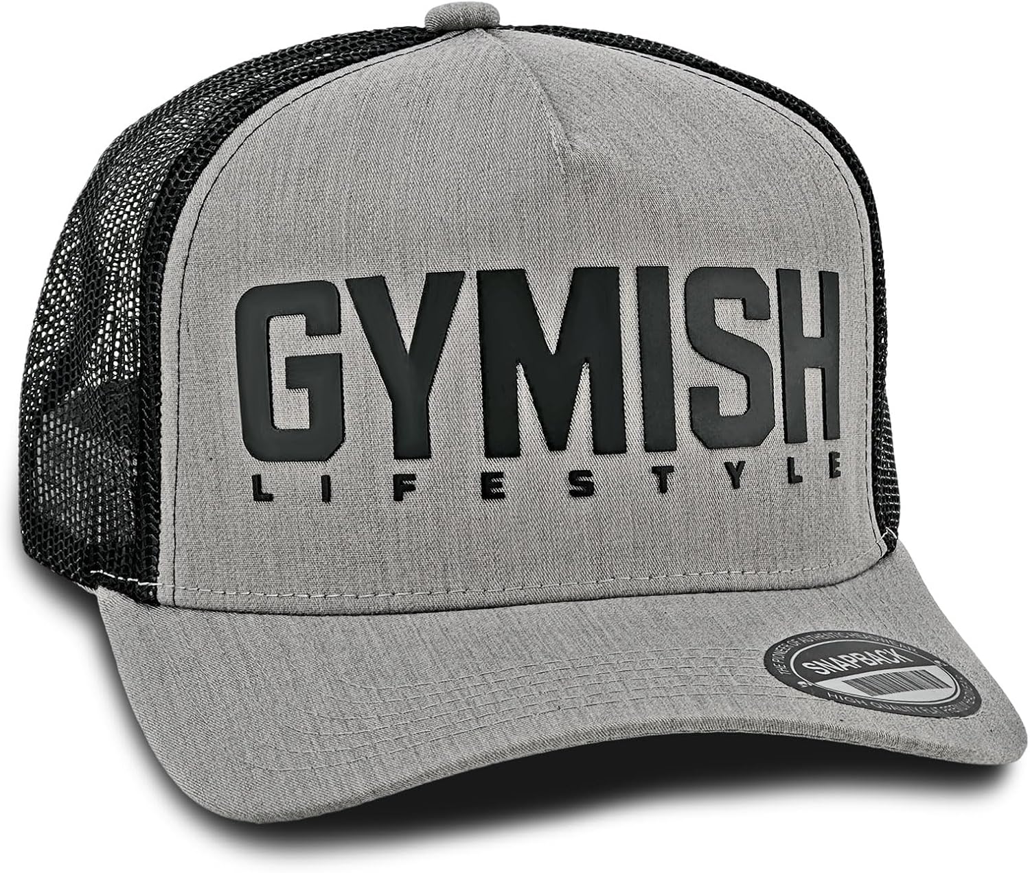 Gymish Lifestyle Workout Hats for Men, 7 Panel Laser Vented Classic Snapback Hat Mens Gifts