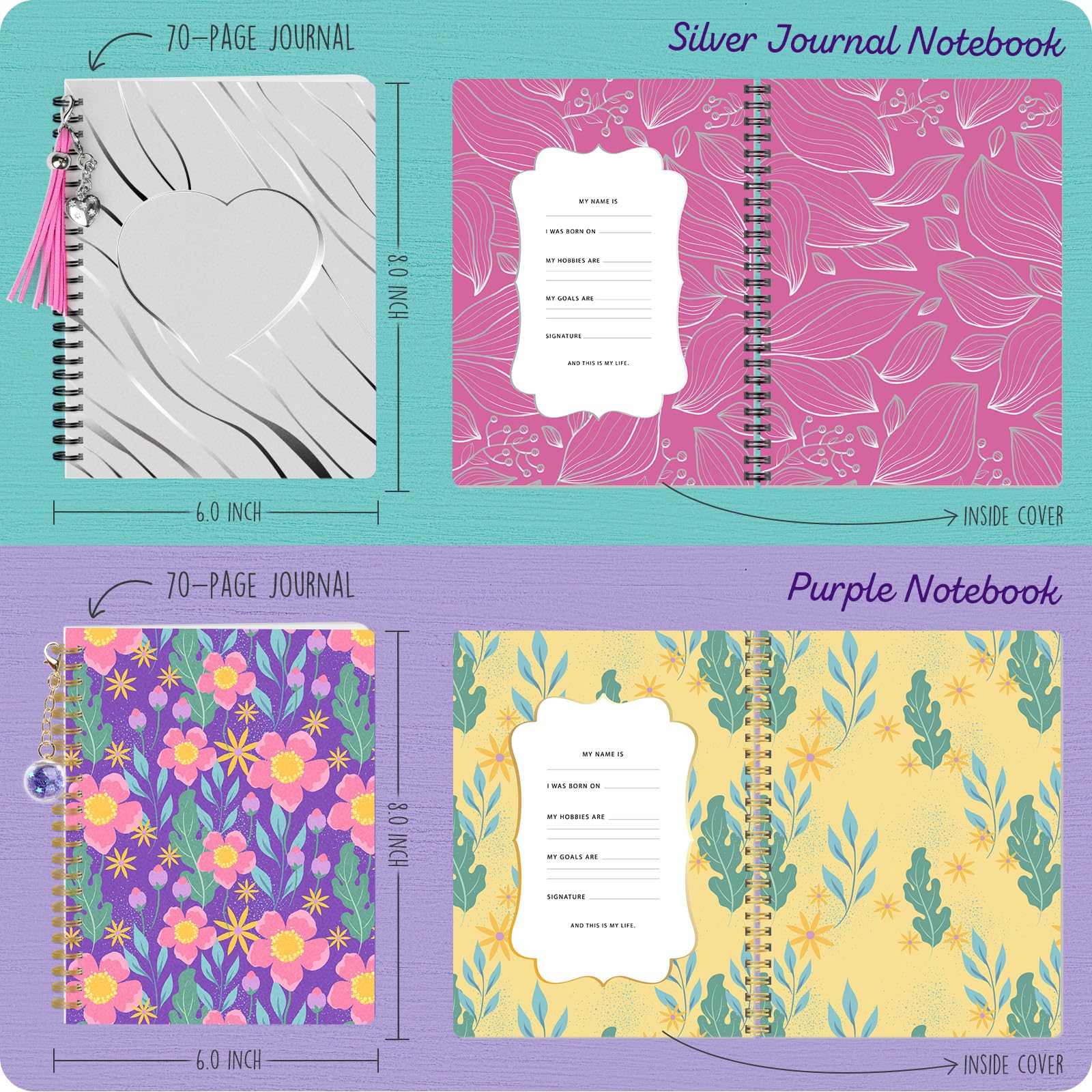 LAOESE Kit de Diario de Bricolaje de 2 Paquetes - Regalos para Niñas de 8 9 10 11 12 13 14 Años - Ideas de Regalos de Cumpleaños para Niñas - Manualidades niña 8-14 años Preadolescentes Navidad