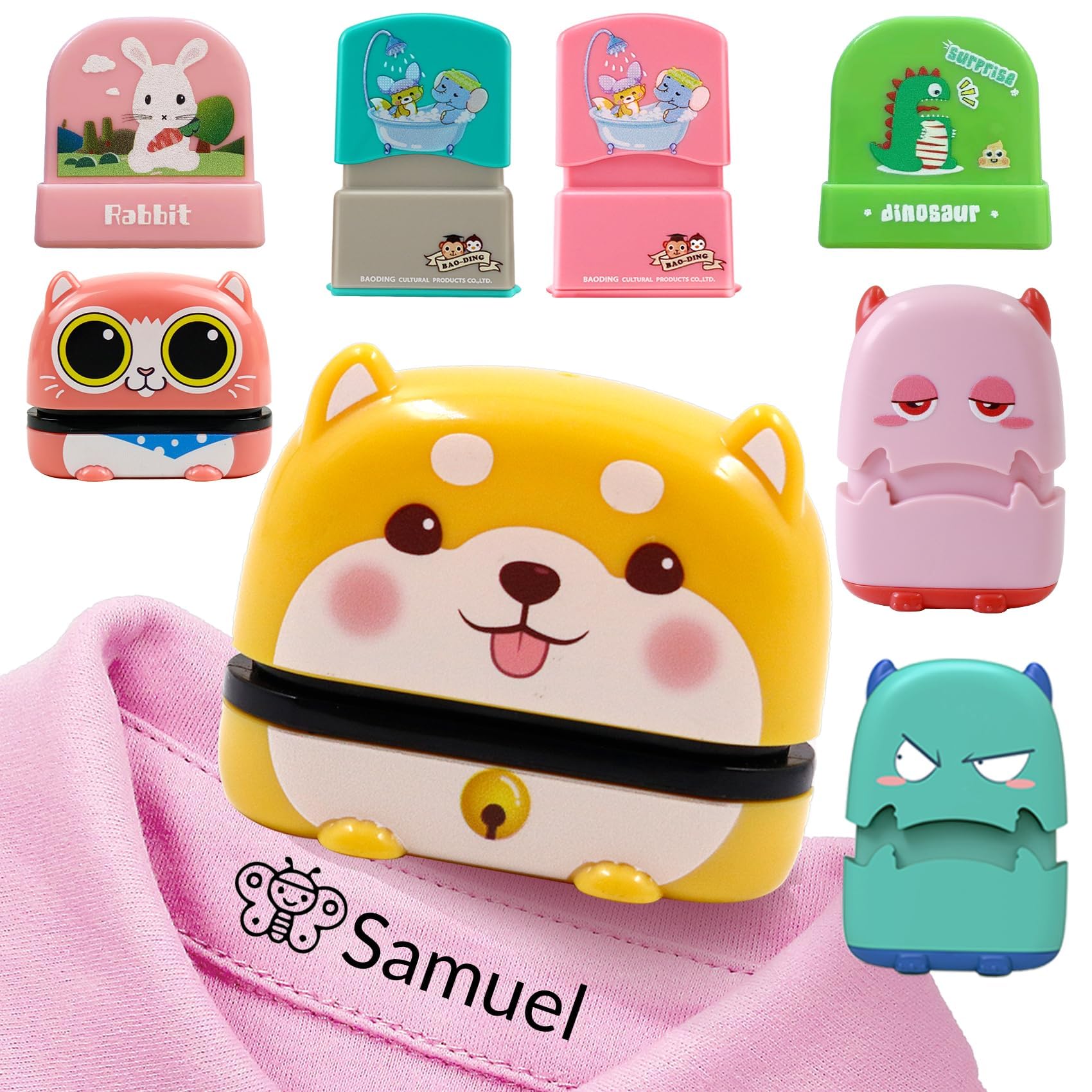 Personalized Name Stamp for Clothes - Waterproof Label Stamper for Kids' School Uniforms and Clothing