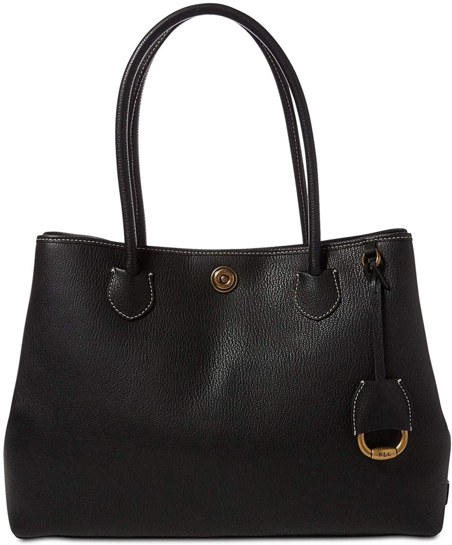 Lauren Ralph Womens Millbrook Leather Market Tote Red Desertcart