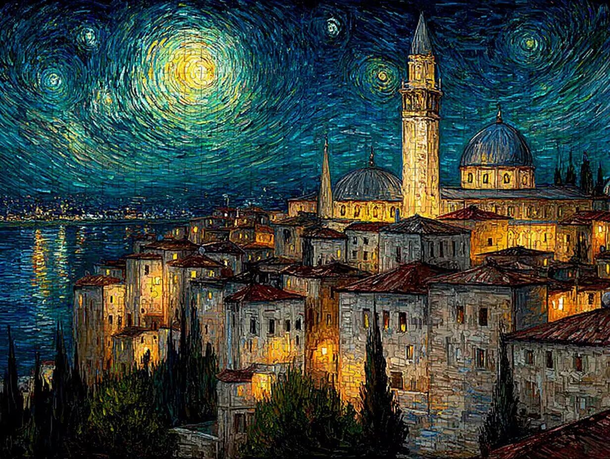 Starry Sky Puzzle Drewno, Nocny widok Puzzle 5000 elementów Dorośli z pudełkiem 156 x 105 cm, rodzinny wypoczynek, wysokiej jakości gry logiczne, odpowiednie dla większości ludzi, prezenty, P-1557