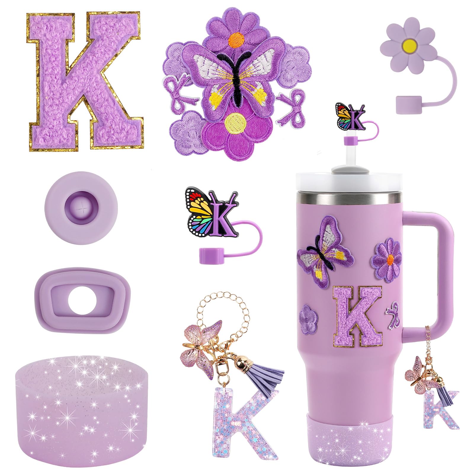 3tyto 15PCS Cup Accessories Set for Stanley Cup 30oz 40oz Tumbler with Handle, Including Silicone Straw Cover and Boot, Spill Proof Stopper, Stanley