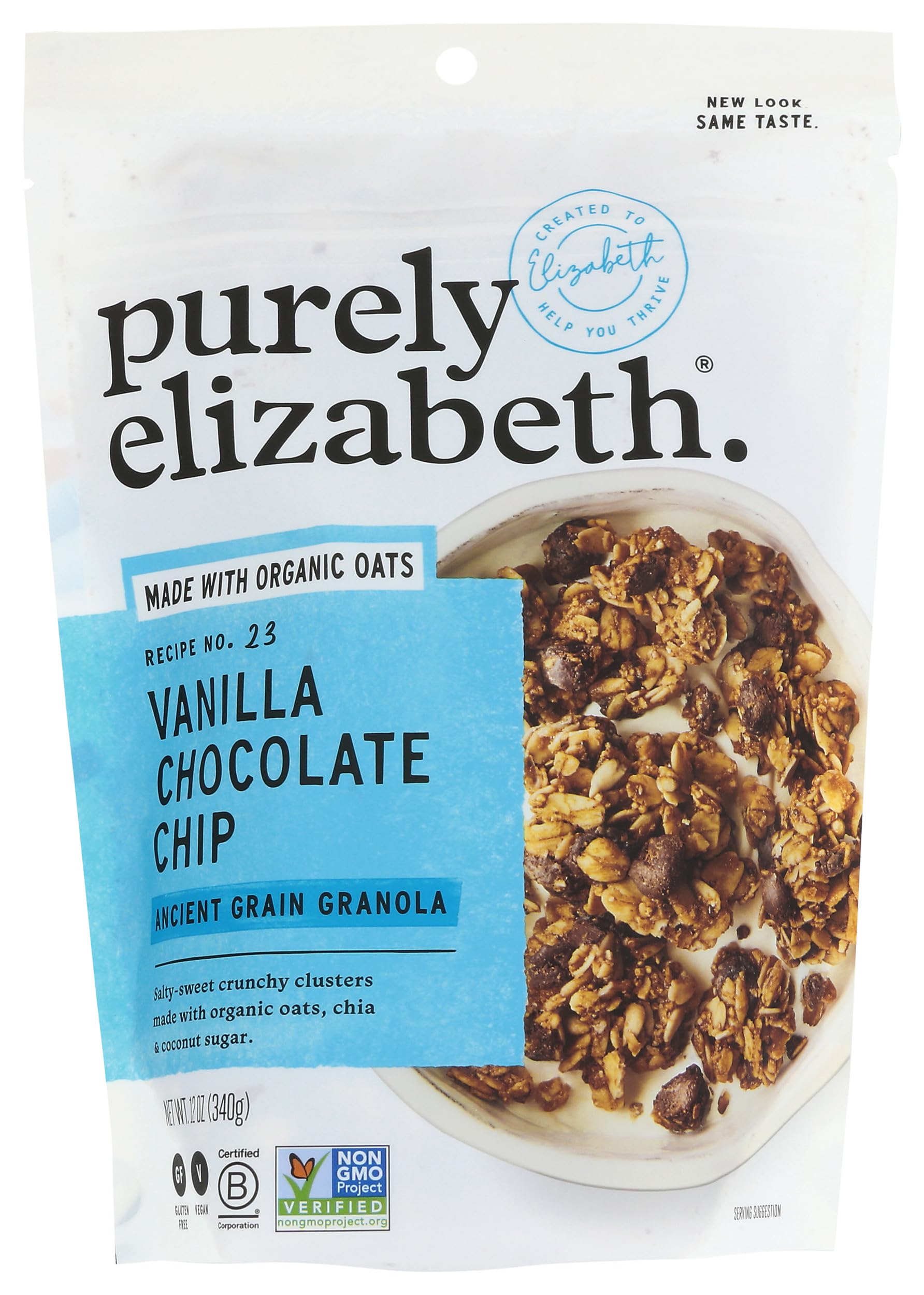 Purely Elizabeth Granola Vanilla Choc Chip 12 OZ