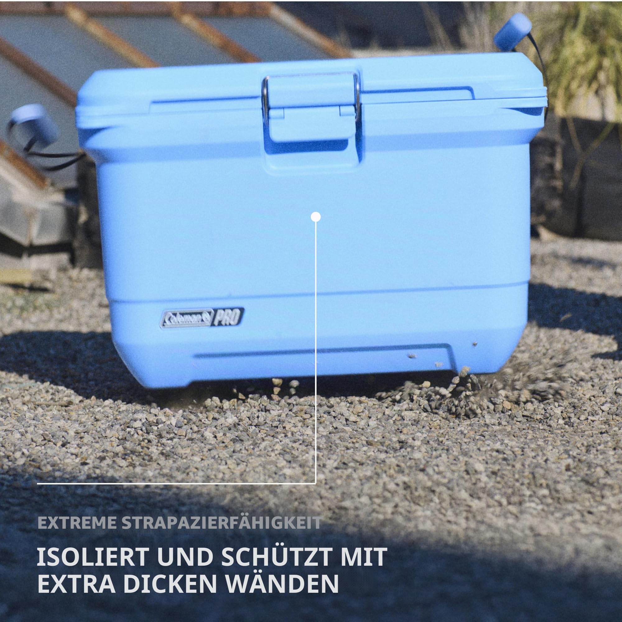 Coleman PRO Hochleistungs-Kühlbox | 24L - 52L Fassungsvermögen | Hält EIS bis zu 5 Tage lang | Vollschaumisolierung | Große, tragbare Eisbox für den harten Einsatz im Freien & auf Baustellen