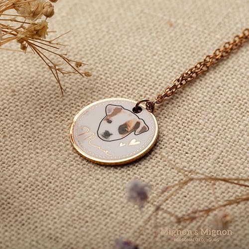 Miniatura 6 de MignonandMignon Personalized Pet Portrait Necklace Handmade Jewelry Mother's Day Gift for Women Dog Color Portrait - U-LCN-AP-SL