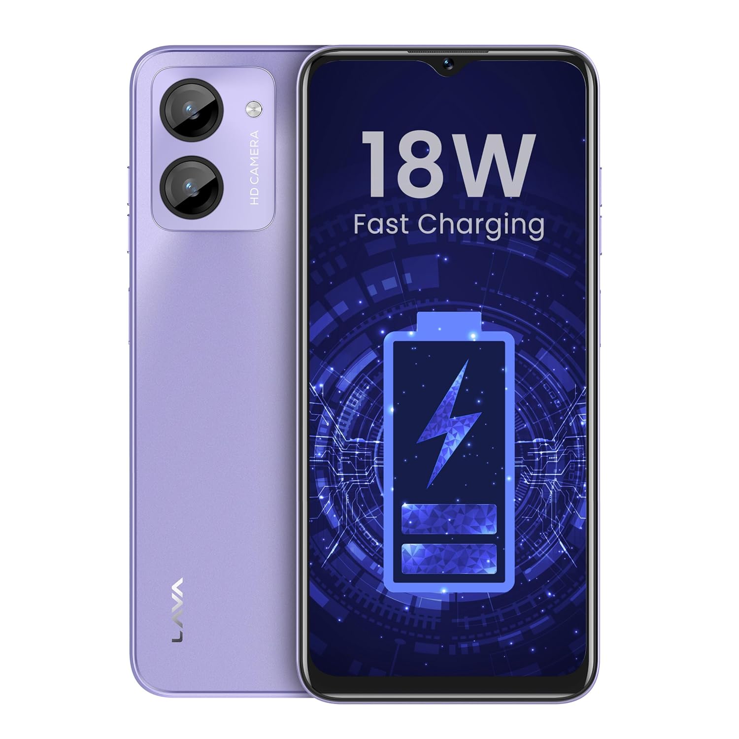 Lava O1 (Lively Lavender) | 7*GB+64GB | 18W Fast Charging (Type C) | 13 MP AI Dual Camera | Octa Core Processor | 90Hz Display | 5000 mAh Battery | Side Fingerprint Sensor Lava O1 (Lively Lavender) | 7*GB+64GB | 18W Fast Charging (Type C) | 13 MP AI Dual Camera | Octa Core Processor | 90Hz Display | 5000 mAh Battery | Side Fingerprint Sensor