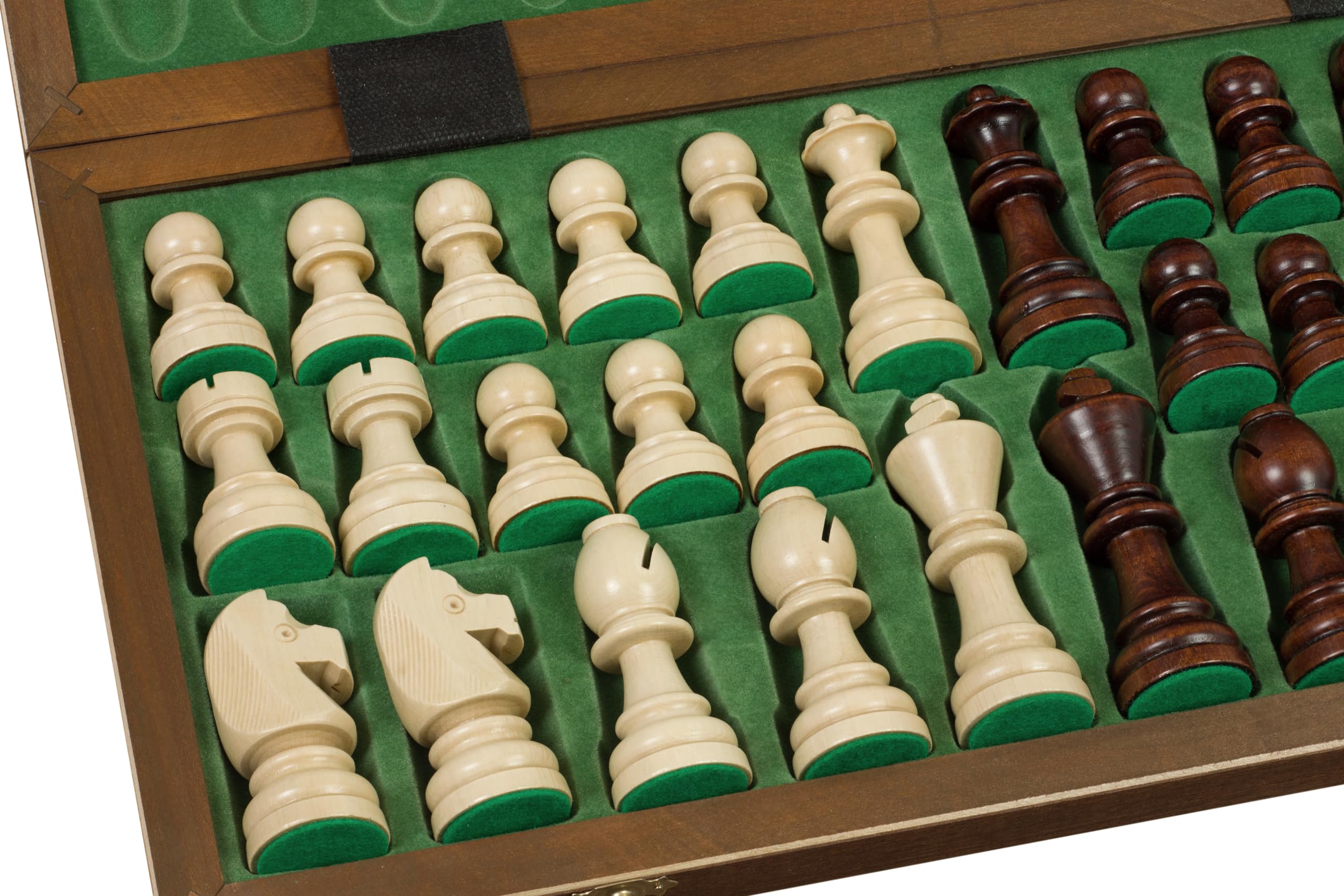Sunrise Chess & Games Eleganti scacchi all'alba, Set scacchi da torneo Sunrise Chess n. 7 (50x50 cm) intarsiati - set scacchi di prima classe con figure Staunton fatte a mano e scacchiera