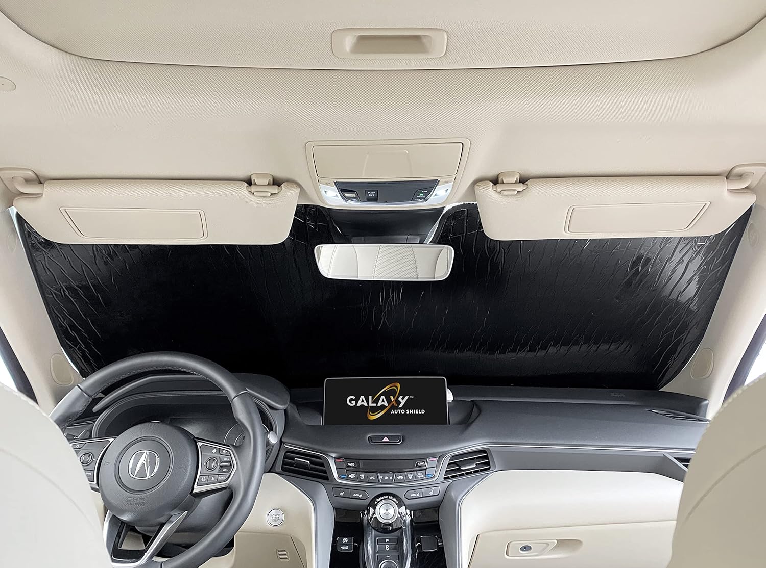 GalaxyAutoShield Custom Fit Reflective Windshield Sun Shade Compatible with 2021 2022 2023 2024 2025 Acura TLX Sedan, Insulated Sunshade Privacy Accessories UV Reflector Protection - Made in USA