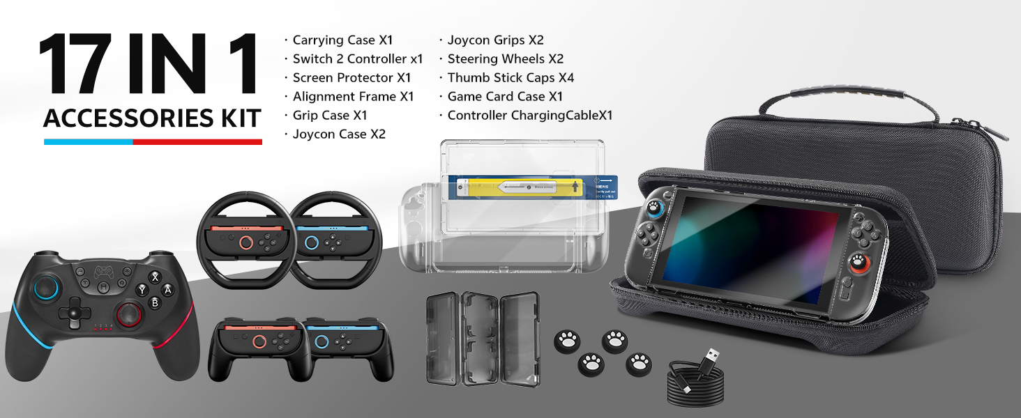 Nintendo Switch 2 プロコン⭐︎ケースセット Amazon.com: Pro Controller Accessories Bundle for Nintendo Switch