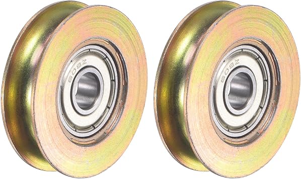uxcell Pack of 2 Sliding Door Roller U Groove 8mm Shaft Hole 40mm Diameter