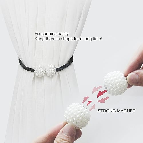 Miniatura 2 de Abrazaderas magnéticas para cortinas, cómodas cortinas de cortina, lazos de tela, sujetadores de cortina para cortinas de ventana al aire libre