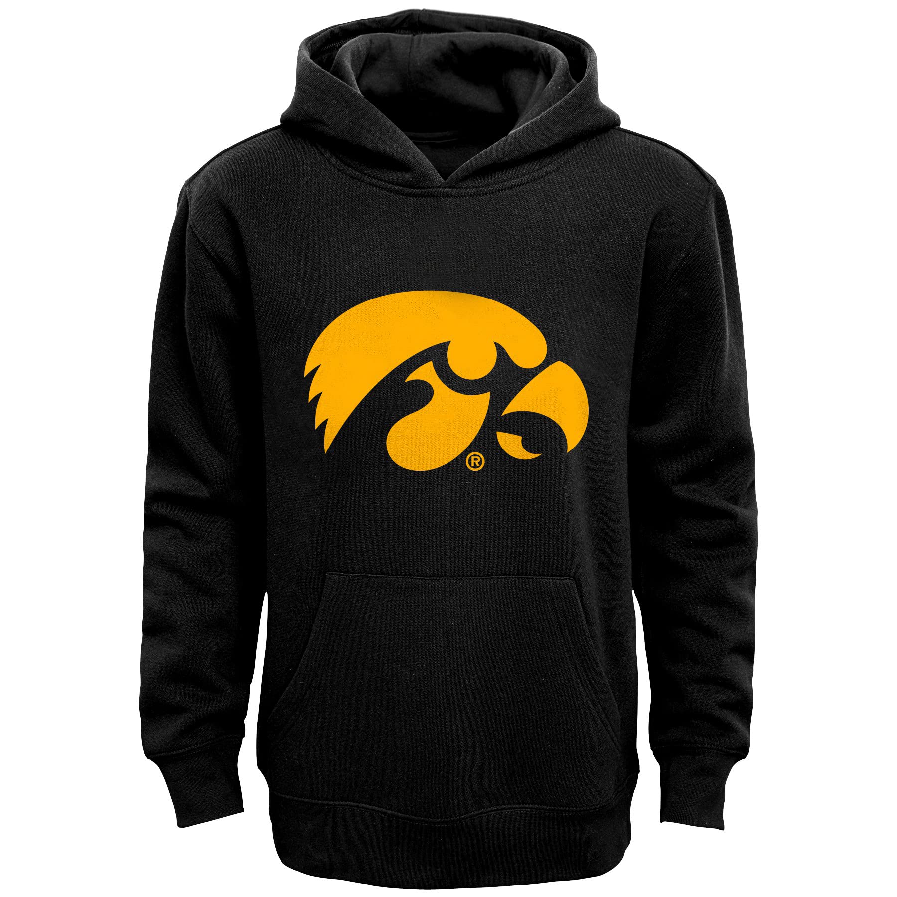 Outerstuff College NCAA Youth Boys Primary Logo Performance Hoodie, Iowa Hawkeyes, X-Large (18-20)