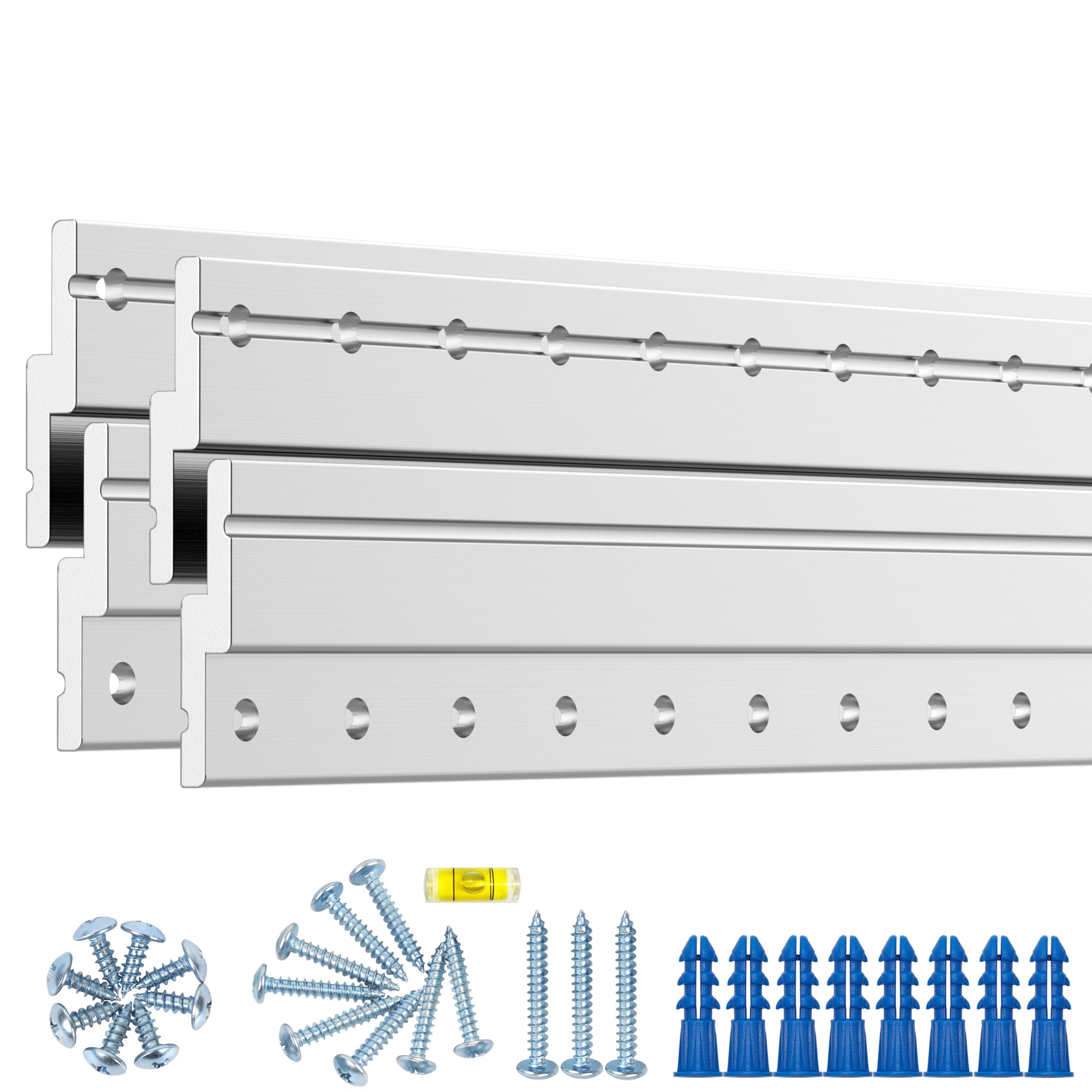 34 inch heavy duty french cleat hanger, heavy mirror mounting hardware & picture hanging kit, wall mount brackets for cabinets, shelf, headboard - z clips 2 pairs up to 300 lbs