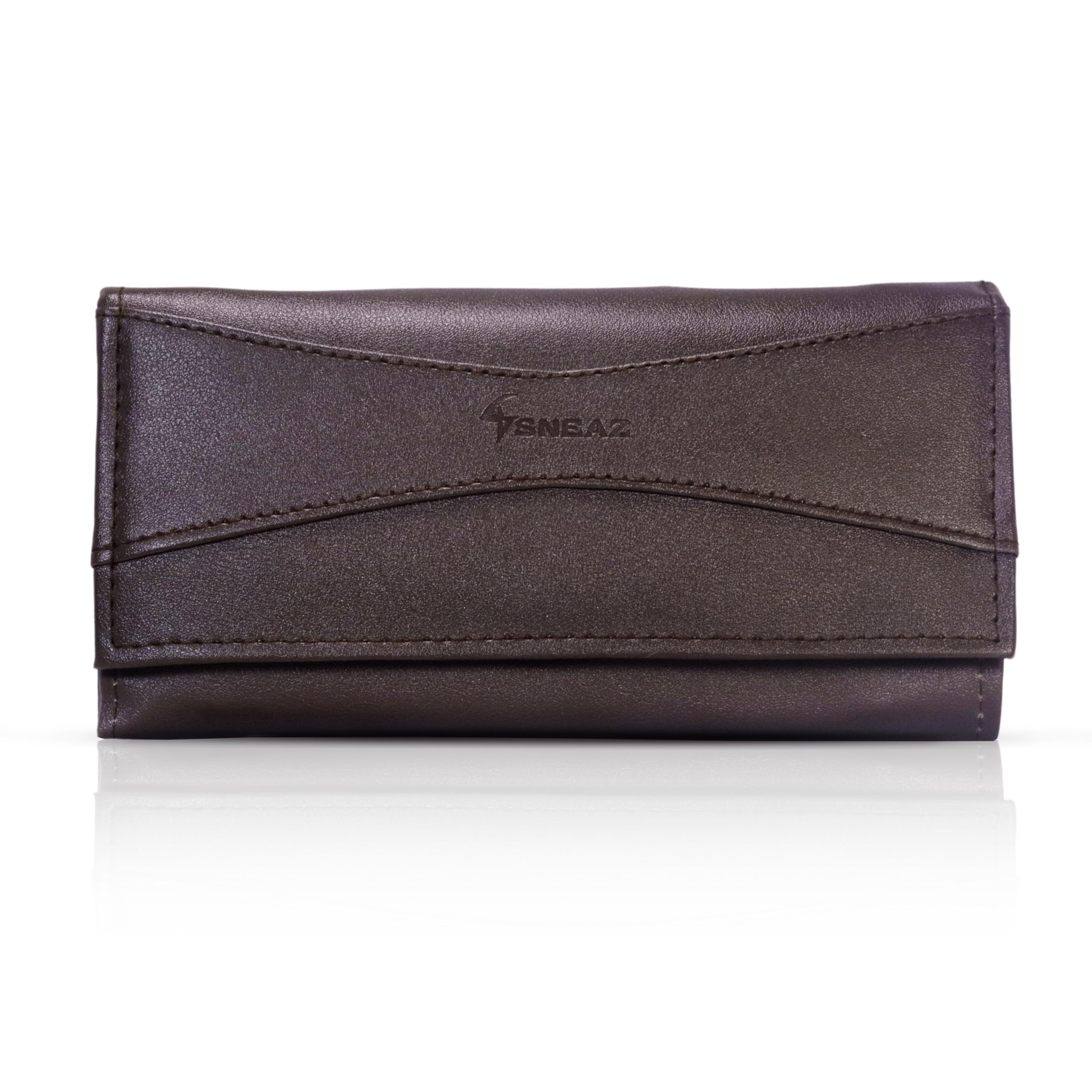 Women's Faux Leather Hand Clutch | Girls Multi Pocket Classic Wallet | Ladies Stylish Hand Purse Bag | Mobile & Money Holder | 3 Zipped Pocket (SNZ-B-024004) (Brown)-image-32