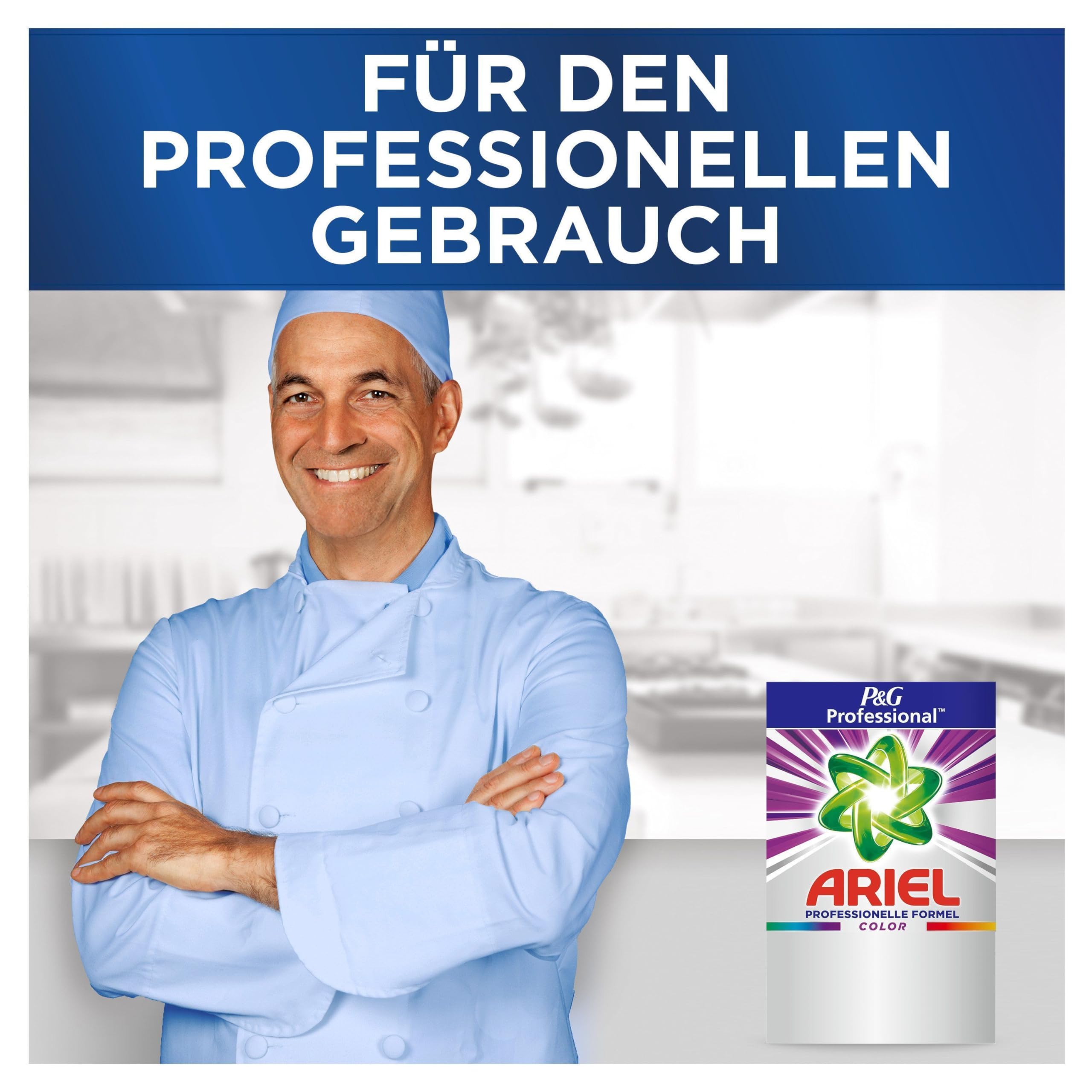 Ariel Professional Waschpulver, Waschmittel Colorwaschmittel, 110 Waschladungen, 6.6 kg, Hervorragende Fleckenentfernung und Reinigung schon ab dem ersten Waschgang