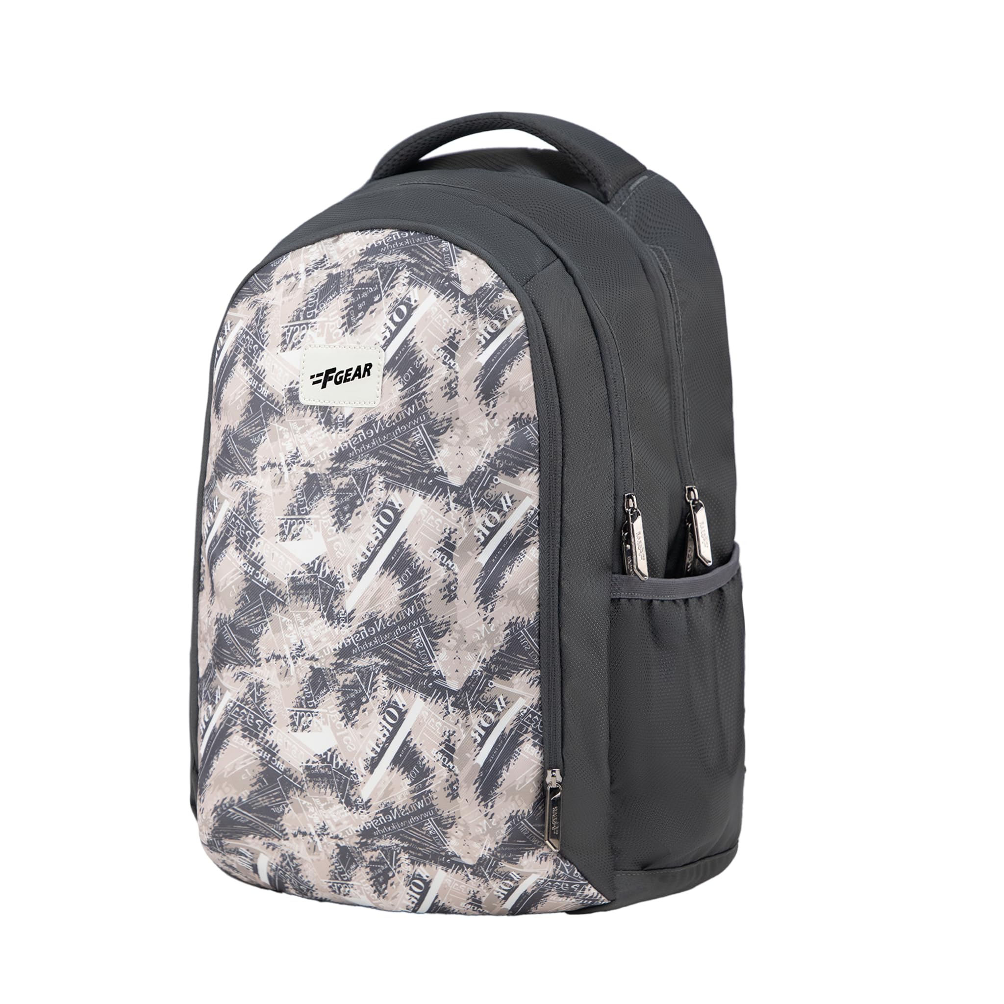 f gear Shinra Grey 34L School Backpack|3 Compartments|Airflow Padded Back Panel|Lightweight, Durable & Comfortable with water Bottle Holders|Ideal for School, College, Office & Travel-picture-12