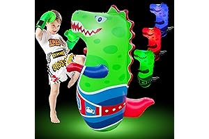 Glow in The Dark Inflatable Dinosaur Punching Bag for Kids