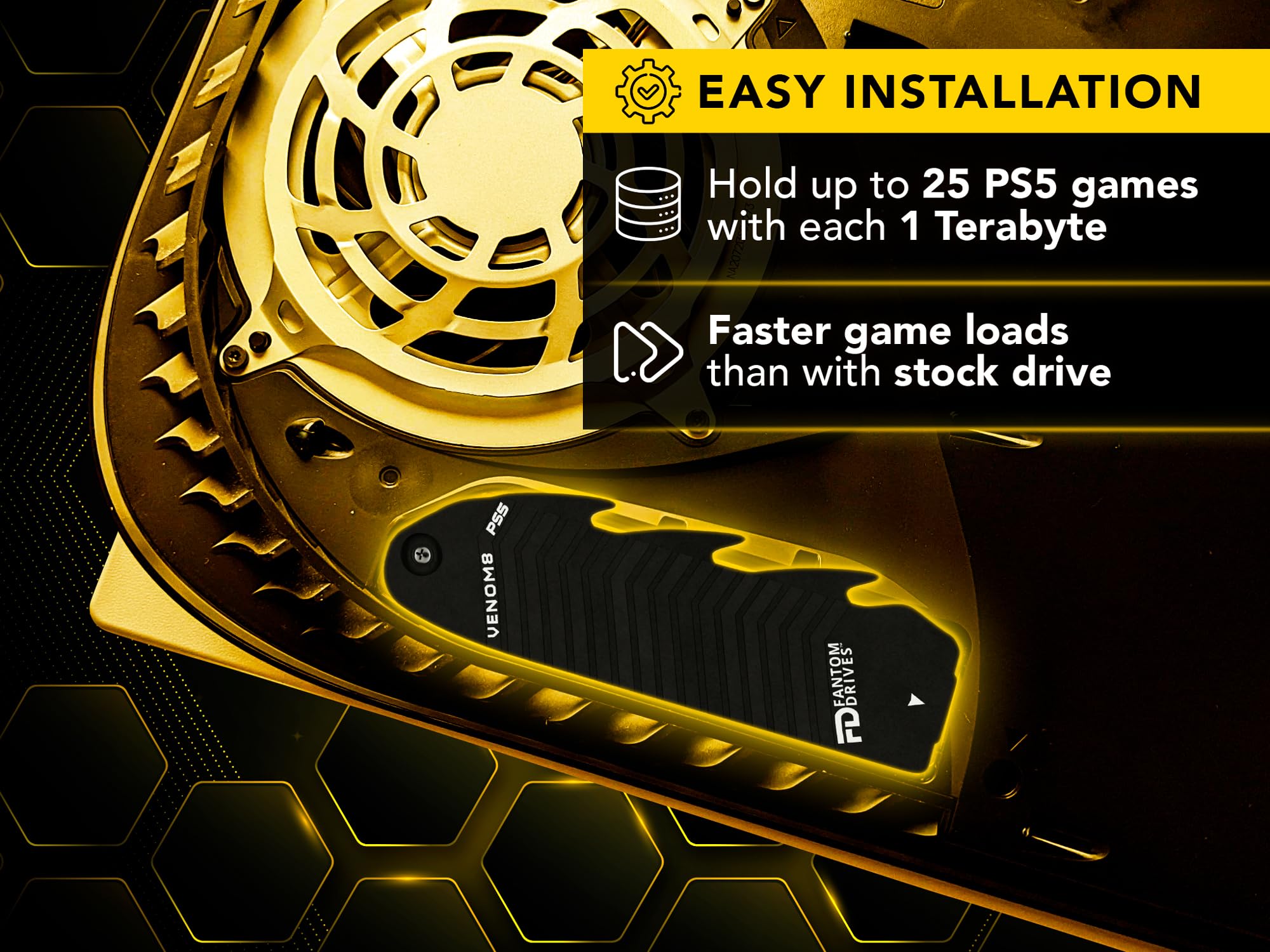 Fantom Drives 2TB NVMe Gen 4 M.2 SSD Upgrade Kit for PlayStation 5