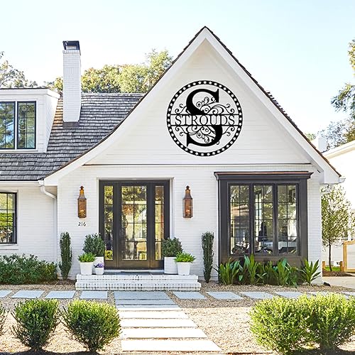 Miniatura 5 de Letreros de metal personalizados con apellido, letrero de apellido personalizado, letrero de metal personalizado, arte de pared de metal, monograma