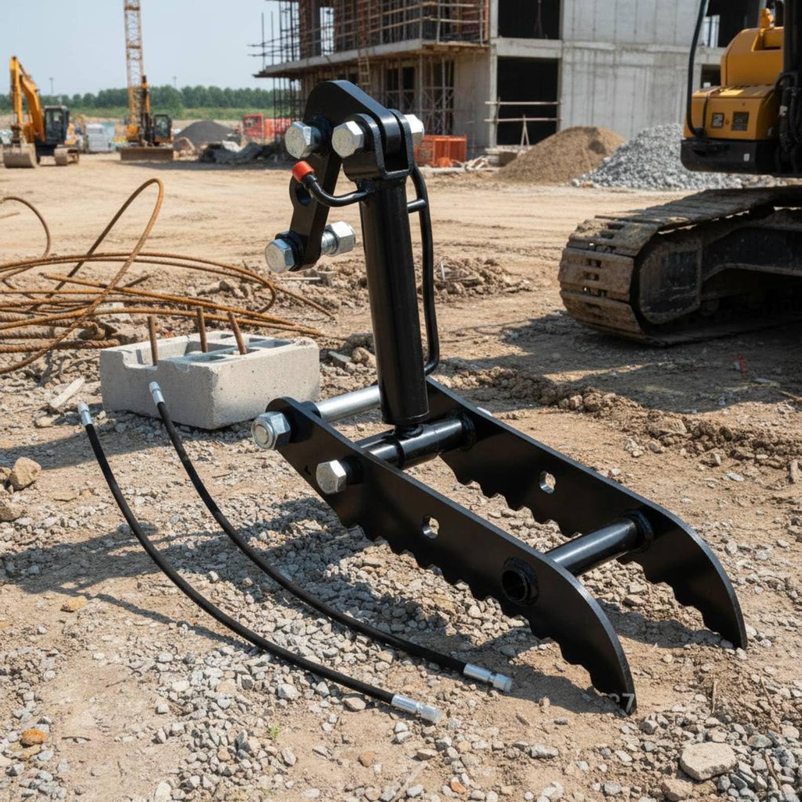 Hydraulischer Baggerdaumen, Einloch-Design, einfach zu installierendes Werkzeug für Landschaftsgärtner und Landwirte, langlebig mit 25-Achsen-Kompatibilität für verbesserte Leistung