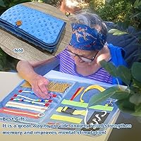 Vista 6 de Manta antiestrés para adultos con demencia, actividades de demencia para personas mayores, Alzheimer y terapia de demencia, ayuda a la manta