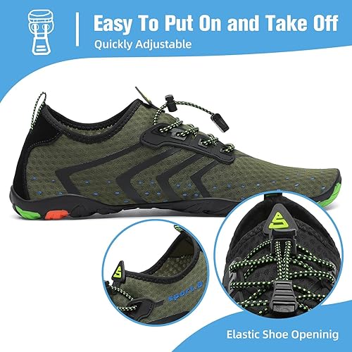 Miniatura 6 de Mishansha - Zapatos de agua para hombres y mujeres, secado rápido, para natación, buceo, surf, deportes acuáticos, piscina, playa, senderismo, yoga.