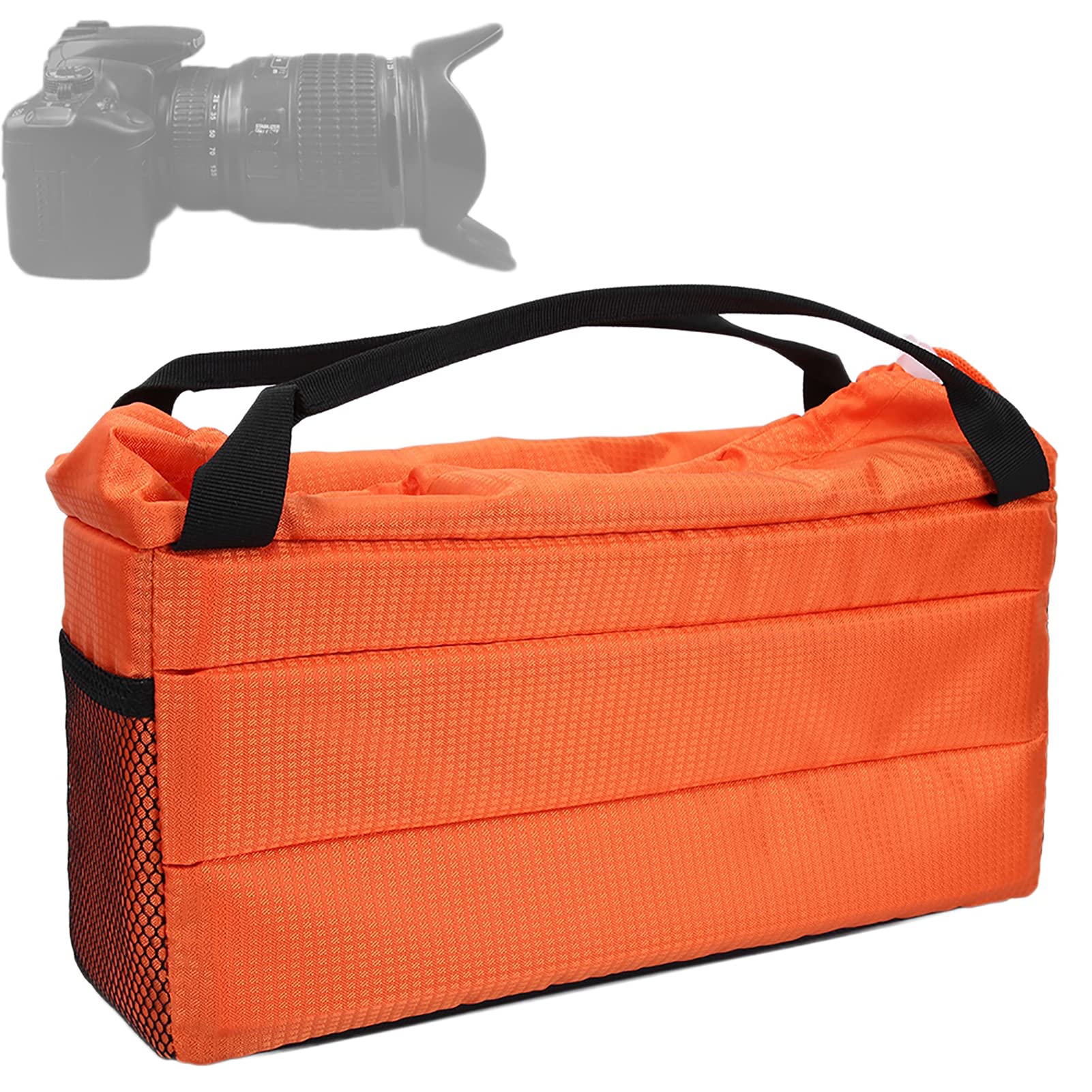 Wszechstronna Torba do Wkładania Aparatu do Obudowy Ochrony DSLR z odporną na Wstrząsy i Regulowane Dzielniki, Idealne do Podróży i Użytku (ORANGE)