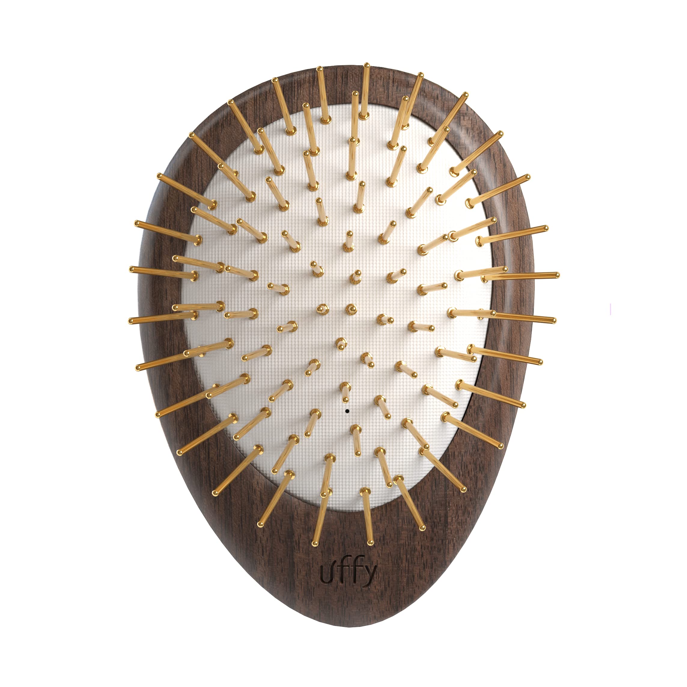 Uffy Acubrusher - Cepillo de pelo Gua Sha chapado en oro de 24 quilates, masajeador ergonómico del cuero cabelludo para la caspa y el crecimiento del cabello, adecuado para todo tipo de cabello