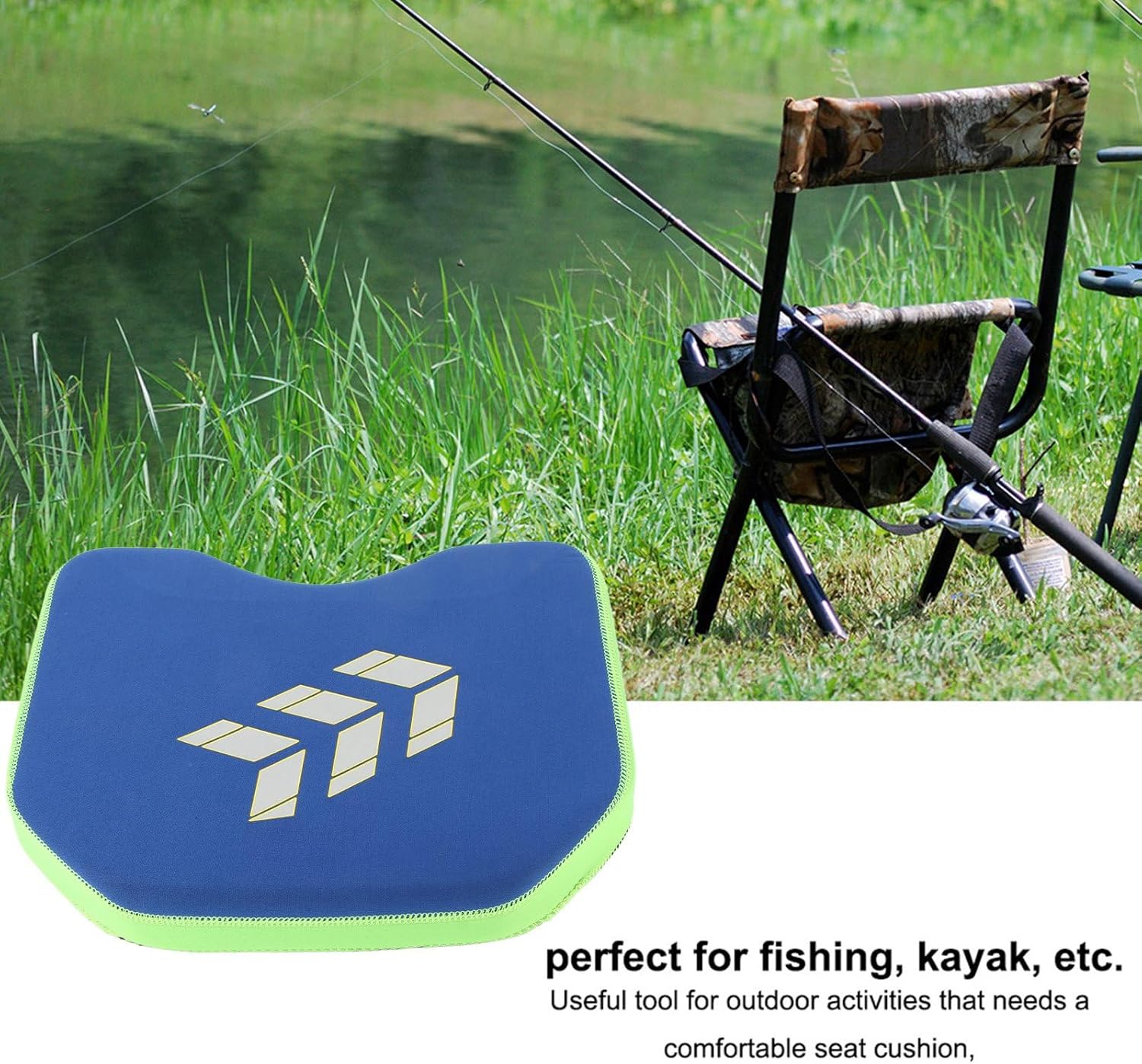 TOPINCN Thicken Kayak Canoe Seat Cushion Pad, Ergonomic Skid Proof Comfortable Lightweight Accessory, for Fishing, Kayak