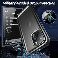 Vista 3 de SPORTLINK Funda impermeable para iPhone 15 Pro Max, protector de pantalla integrado [IP68 bajo el agua] [6.6 pies a prueba de caídas militar]
