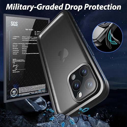 Miniatura 3 de SPORTLINK Funda impermeable para iPhone 15 Pro Max, protector de pantalla integrado IP68 bajo el agua 6.6 pies a prueba de caídas militar a prueba