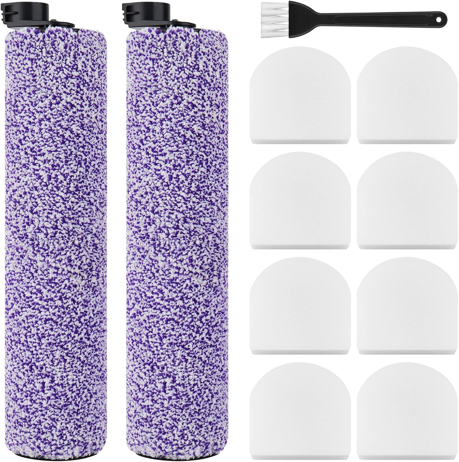 8 Pack Replacement Roller Brush And Foam Filters Kit For Shark AW201 WD201 WD200 WD200C WD201C WD101 WD100 WD101C,For HydroVac Cordless Pro XL Vacuum Cleaner, 3-in-1 Vacuum Accessories