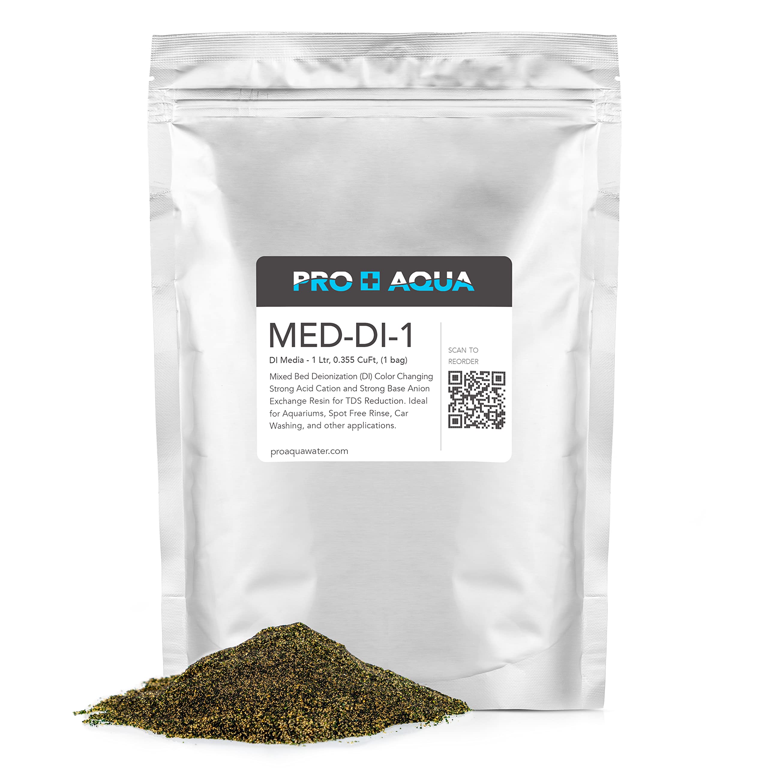 DI Resin Replacement Refill Deionization Color Changing Premium Grade, TDS Filtration, Aquariums, Spot Free Rinse, 1L