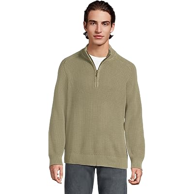 Свитер L.L.Bean Textured Washed Cotton Sweaters 1/4 zip