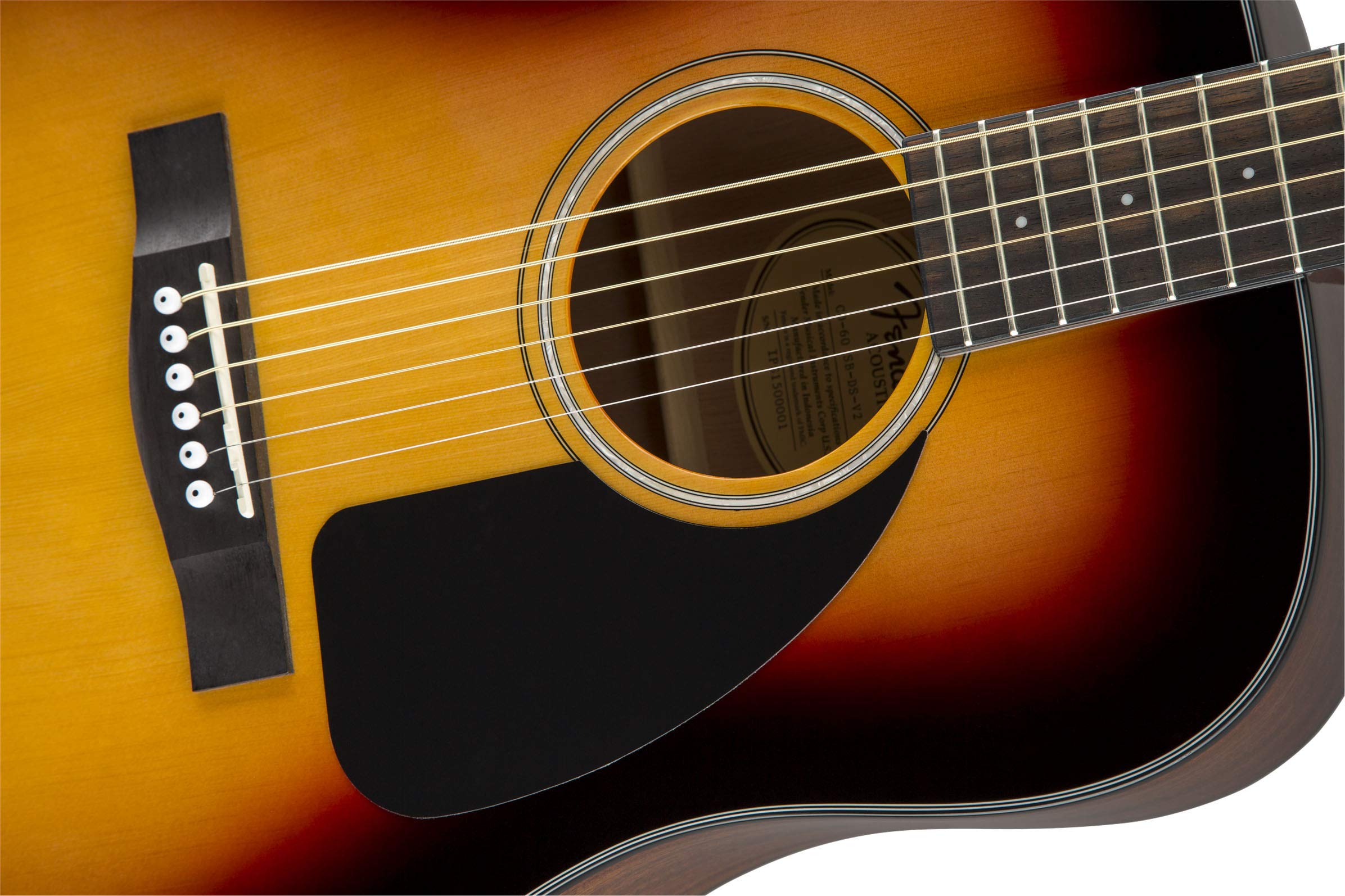 Amazon.com: Fender CD-60 Dreadnought Acoustic Guitar - Sunburst