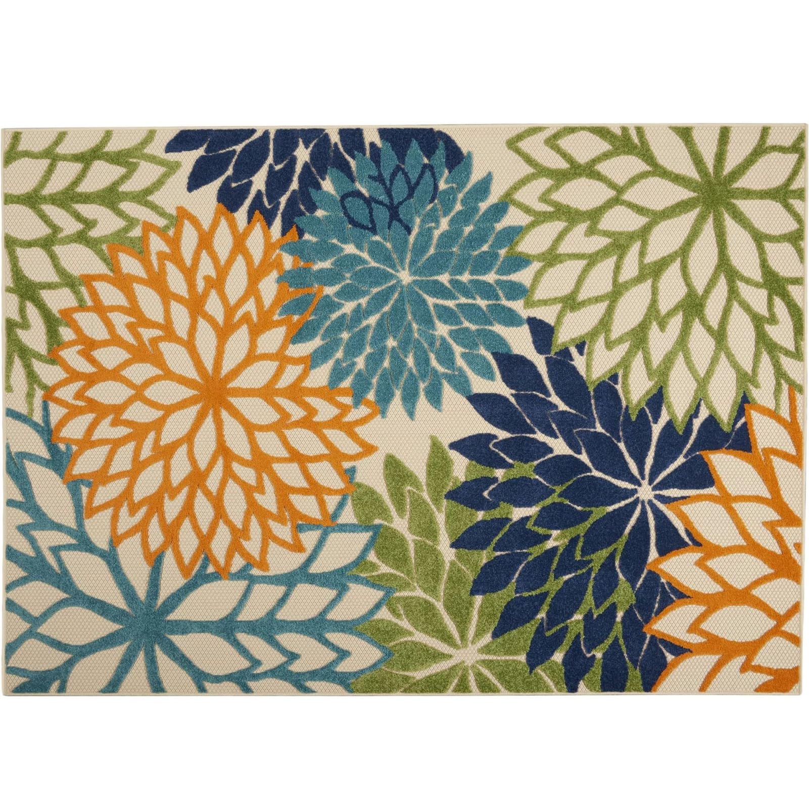 Outdoor Rug 2x3 Patio Waterproof Tropical, Patio Rugs Outdoor 8x10 Waterproof Colorful, Patio Mats Indoor/Outdoor Carpet Washable Easy to Clean, Protable Outside Carpet for Deck with Rubber Back