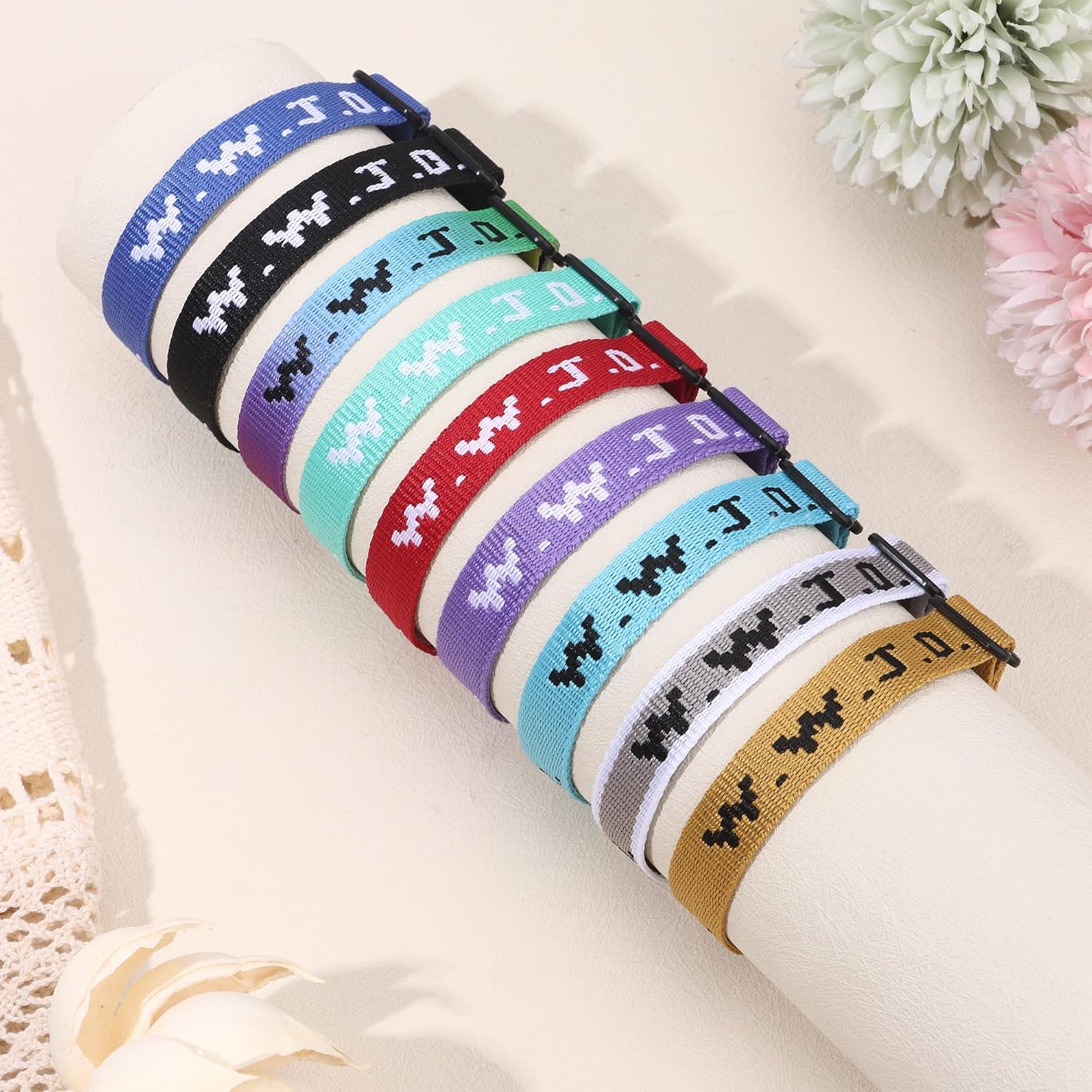 MOZAKA 21PCS WWJD Bracelets Pack Christian Gifts Adjustable Wristbands WWJD Jesus Bracelets Bulk What Would Jesus Do Bracelets with 21 Message Cards - Image 7