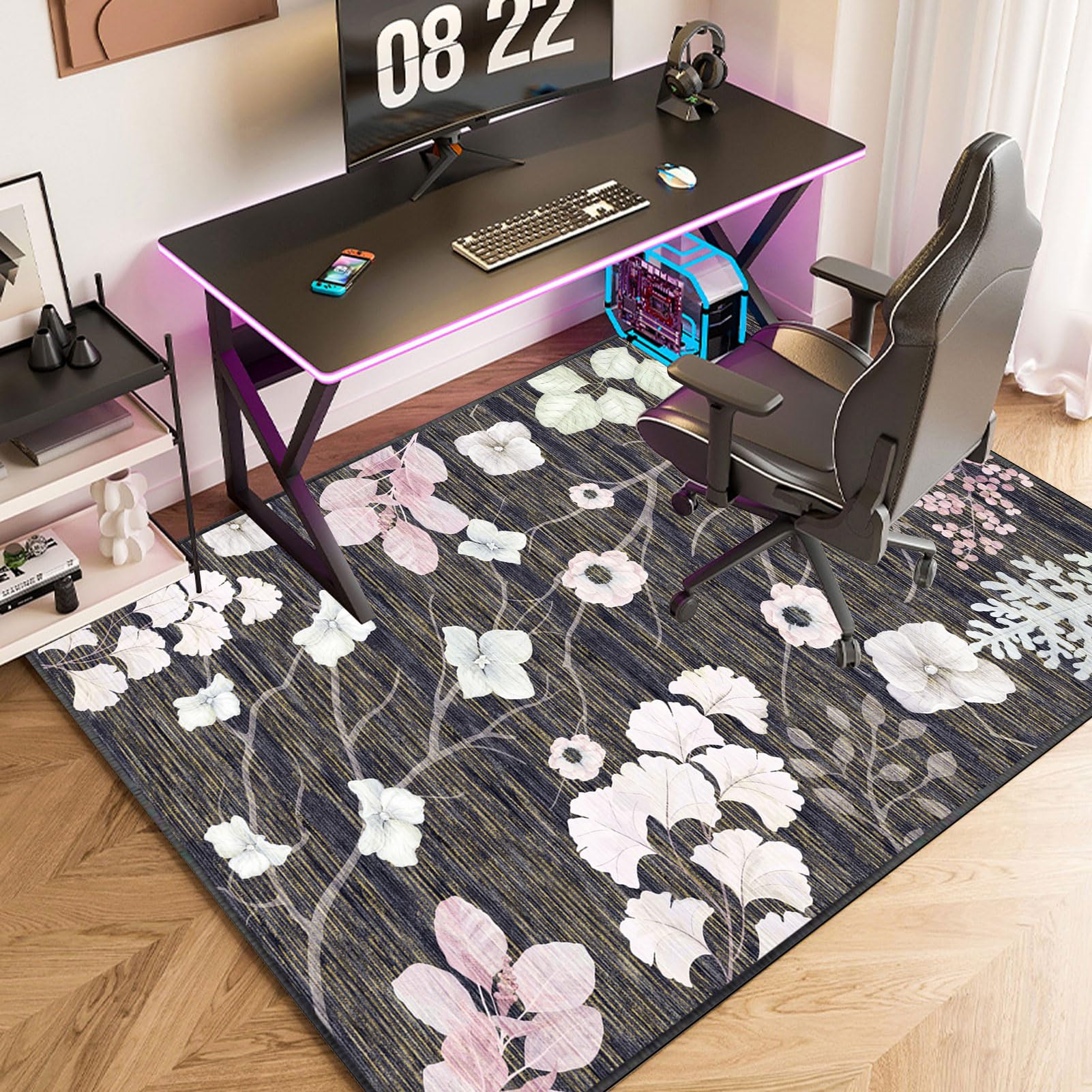 Bureaustoel mat 120 x 150 cm harde vloerbeschermer mat antislip multifunctioneel computerrolstoel mat voor houten vloeren parket laminaat krasbestendig thuis vloerbedekking stoelmatten
