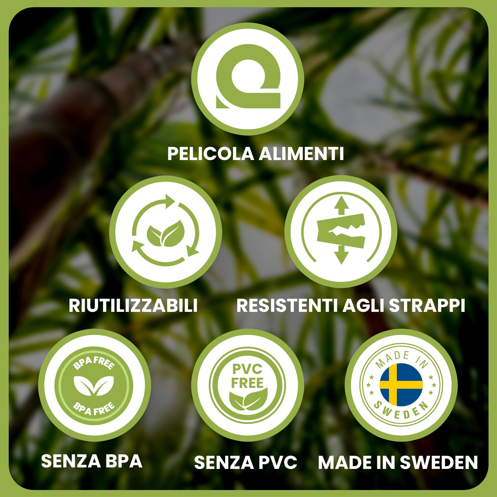 Culivac Salvafreschezza Sacchetti – Copri Alimenti con Elastico – Coprivivande Riutilizzabili – Cuffie Bioline Eco-LDPE – 10 Pezzi (55 x 33 cm)