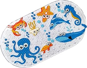 Non-Slip Baby Bath Mat with Non-Slip Mat for Bathtub or Shower Durable PVC Mildew and Mildew Resistant Numerous Strong Suction Cups