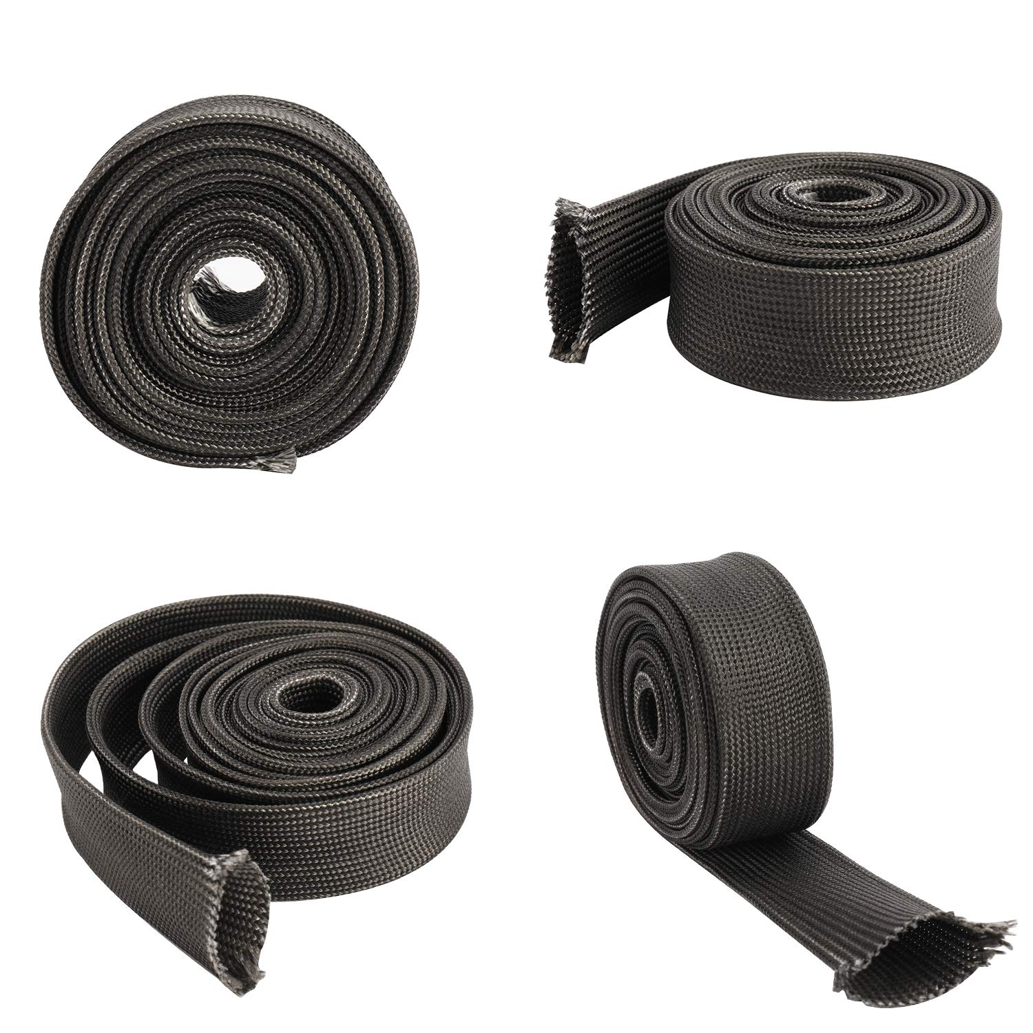 YaeMarine 1 Inch 10FT Auto Heat Sleeve, Fiberglass Heat Wrap, Wire Shield  Sleeve, Adjustable Black Exhaust Heat Shield Roll For Car u0026 Auto Wire Loom Heat  Shield (Black, 10FT-25MM), Heat Shields -