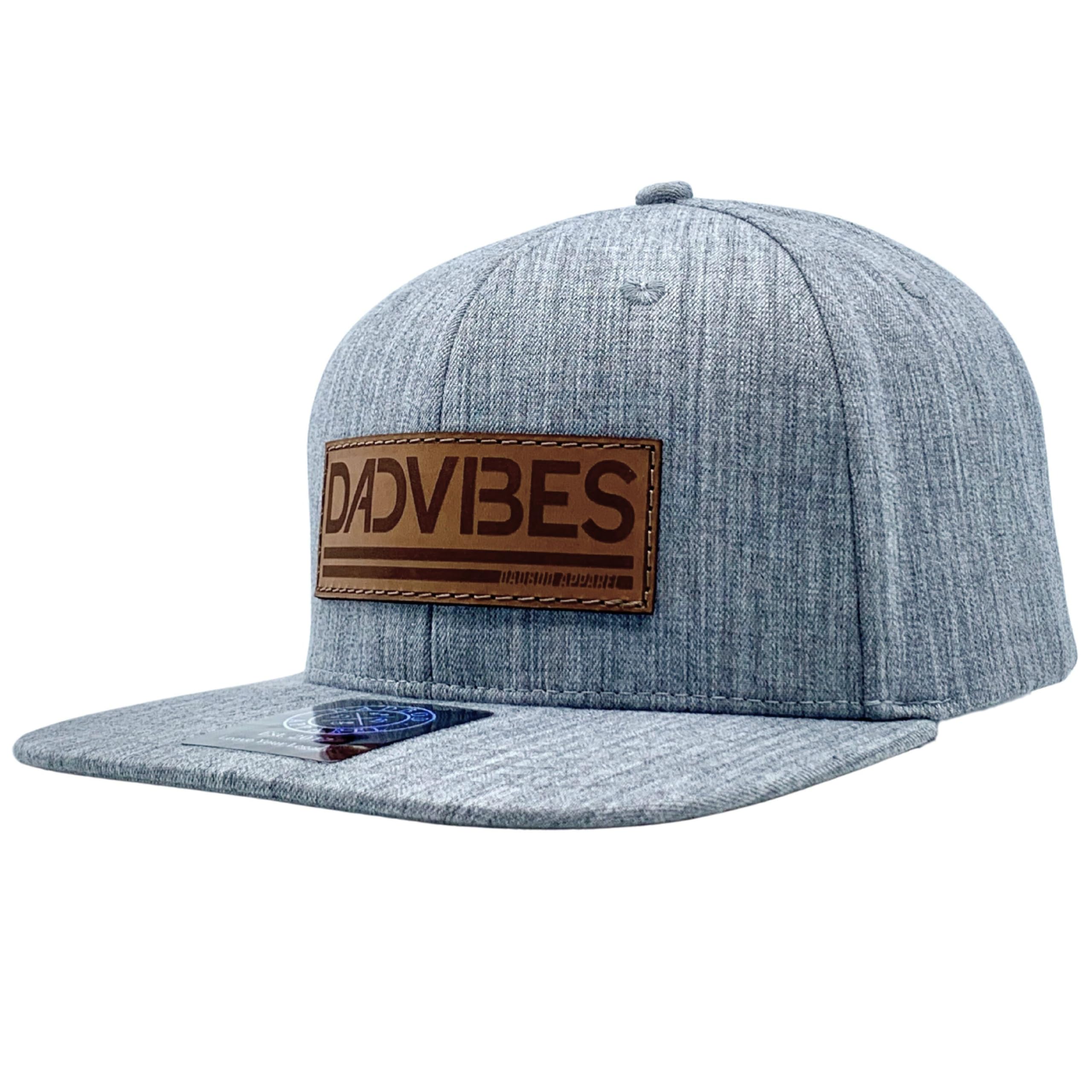 DadVibes Dad Hat - Snapback Baseball Cap Mens Leather Patch