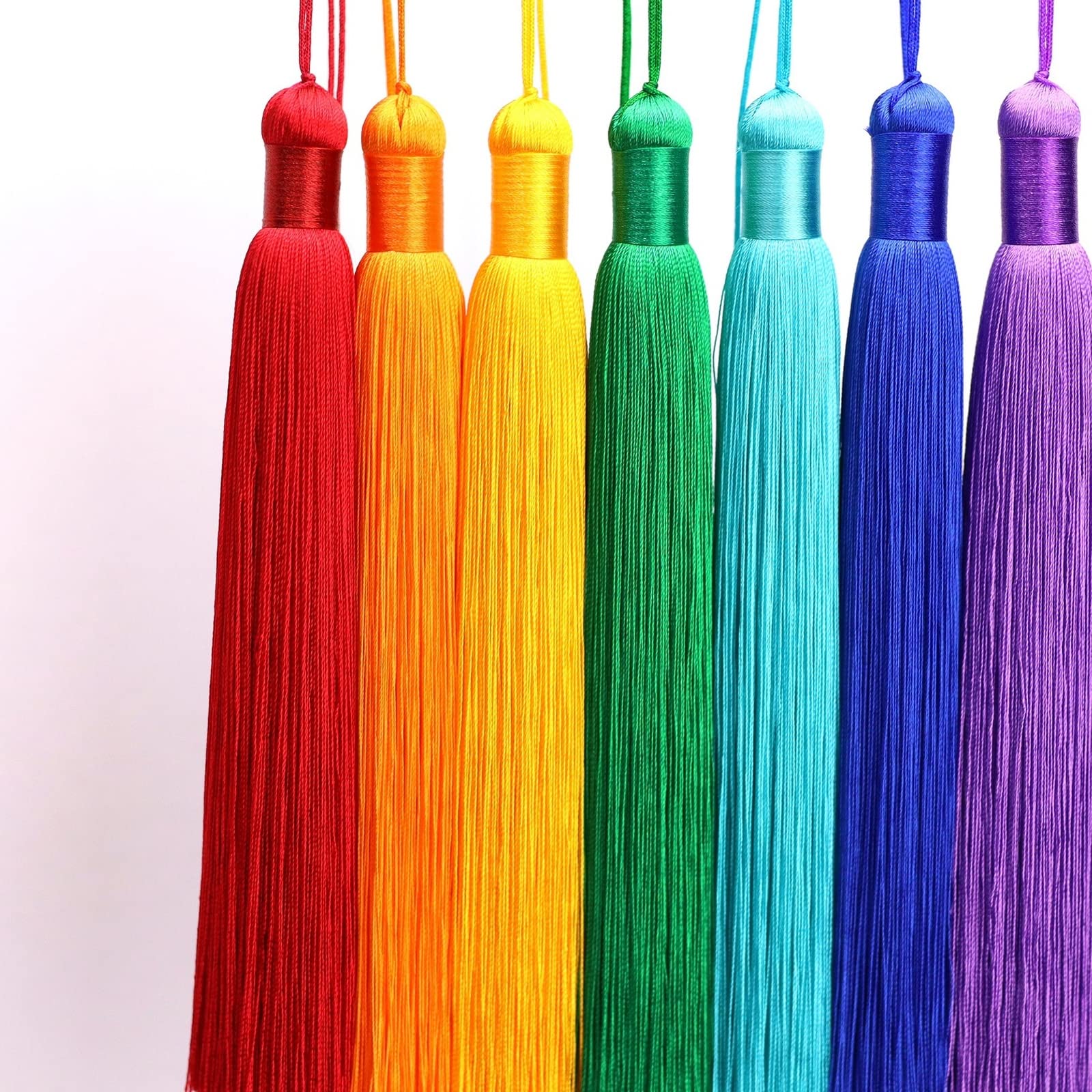 Quasten Chinesische Schwertquaste, Quasten, weiche handgefertigte Quasten mit Kordelschlaufe zur Herstellung von Souvenirs, DIY-Bastelzubehörprojekten, Lesezeichen, Pink(Yellow)