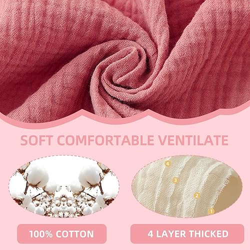 Miniatura 2 de Baberos de muselina para bebé, baberos tipo bandana para babeo para niñas, baberos de algodón 100% ajustables y suaves para dentición y babeo
