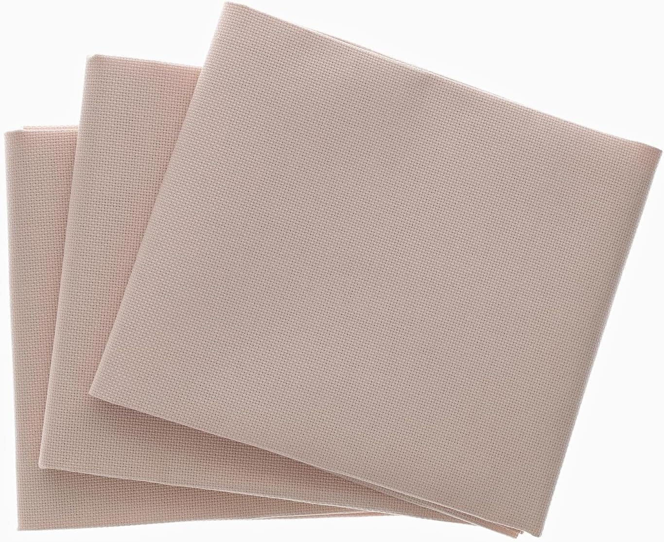 Essentials By Leisure Arts Aida Cloth 18 Count, 30"x36", Taupe Cotton Cross Stitch Fabric, 3 pc, Even-Weave Mesh for Embroidery, Needlepoint & Needlework Projects