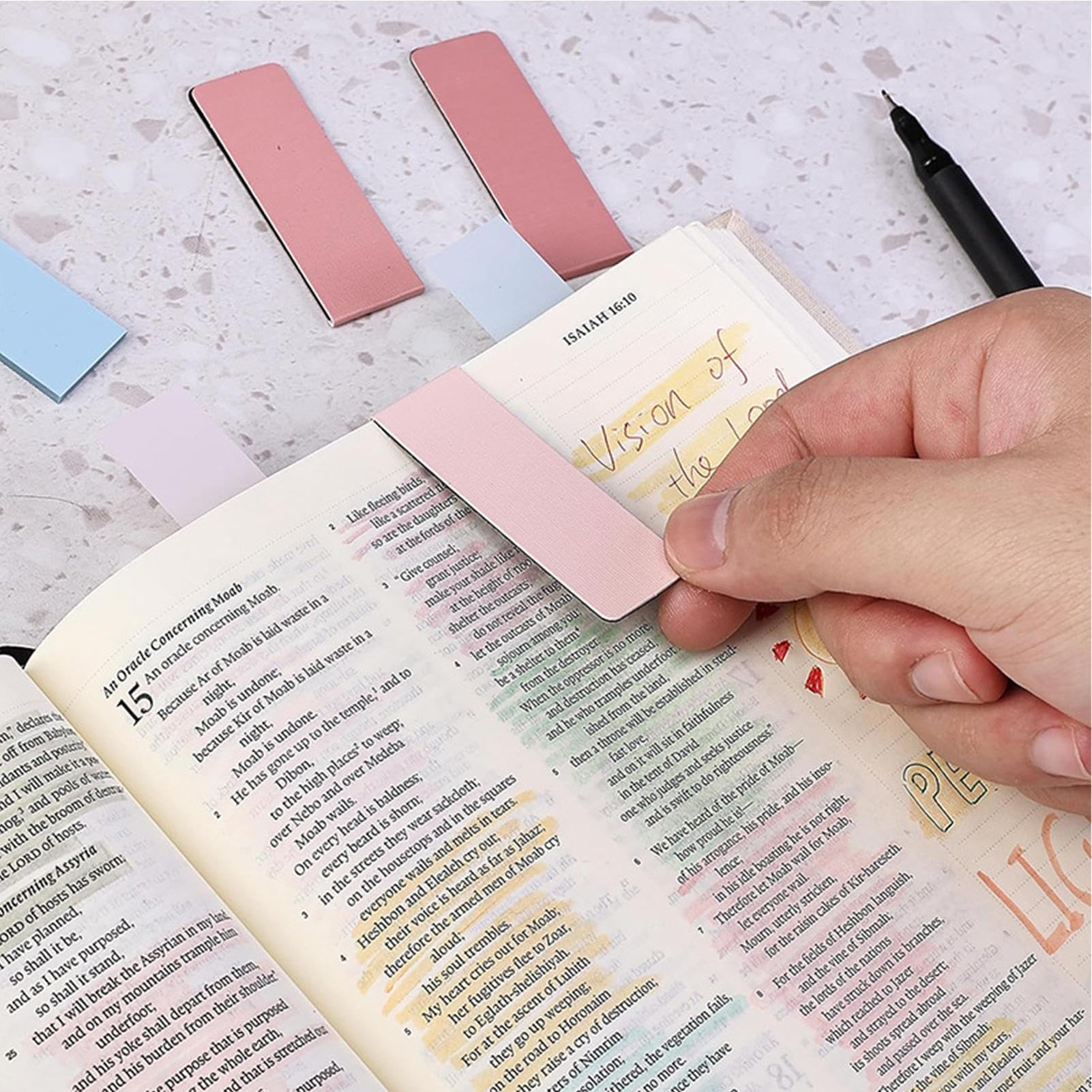 Kit de languettes et de notes adhésives pour livre biblique – Onglets
