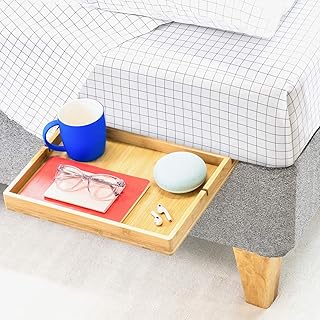 BedShelfie The Original Bedside Shelf - 9 Colors / 4 Sizes - AS SEEN ON Business Insider as The Perfect College Dorm Room Essential (Slide Style, Natural Bamboo)